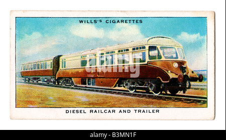 Rm & HO Wills cigarette de 1938 cartes illustrant l'équipement ferroviaire Banque D'Images