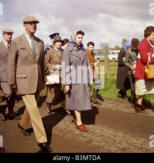 La reine Elizabeth II et le duc d'Édimbourg sur 1956 Banque D'Images
