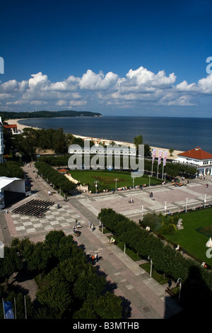 Vue aérienne à Sopot (curatifs). skwer kuracyjny Banque D'Images