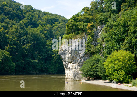 Deutschland, Bayern, Donauenge de Weltenbourg, percée du Danube, près de Weltenbourg, Bavaria, Germany, Europe Banque D'Images