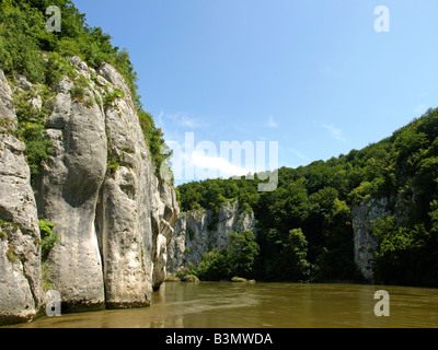 Deutschland, Bayern, Donauenge de Weltenbourg, percée du Danube, près de Weltenbourg, Bavaria, Germany, Europe Banque D'Images