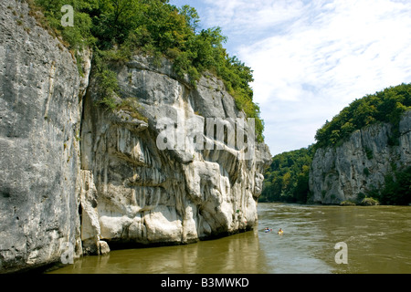 Deutschland, Bayern, Donauenge de Weltenbourg, percée du Danube, près de Weltenbourg, Bavaria, Germany, Europe Banque D'Images