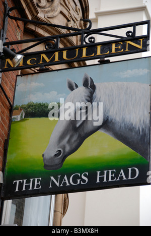 La Nags Head Pub sign Covent Garden London England Banque D'Images