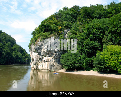 Deutschland, Bayern, Donauenge de Weltenbourg, percée du Danube, près de Weltenbourg, Bavaria, Germany, Europe Banque D'Images