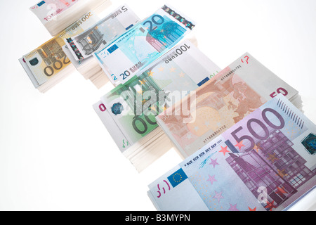Pile de billets, Close up Banque D'Images