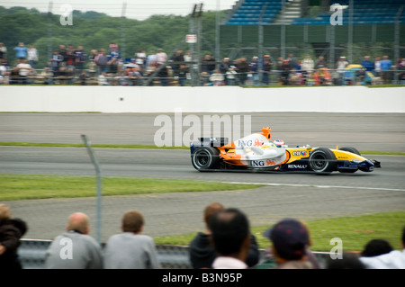 Démonstration de l'équipe de Formule 1 Renault à Silverstone Banque D'Images