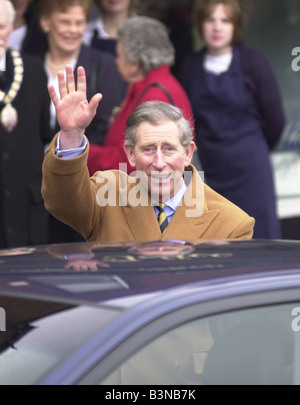 Le Prince Charles Mars 2003 sur sa visite à Penrith en Cumbria Banque D'Images