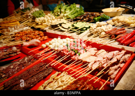 Mise en page de divers légumes et viande chevaline Banque D'Images