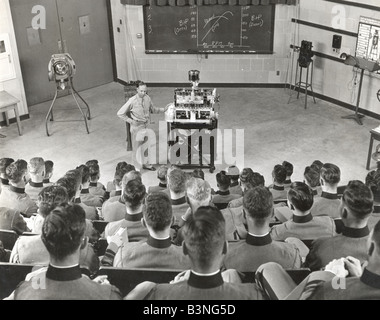 Académie Militaire cadets DE WEST POINT à une classe d'ingénierie sur 1942 Banque D'Images