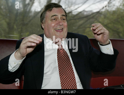 L'un des nombreux visages de John Prescott, vice-premier ministre Mai 2005 Banque D'Images