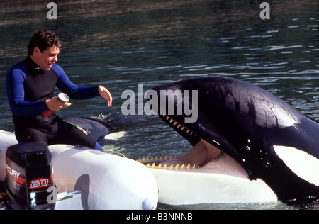 FREE WILLY 1993 Wrner/Canal film avec Jason James Richter Banque D'Images