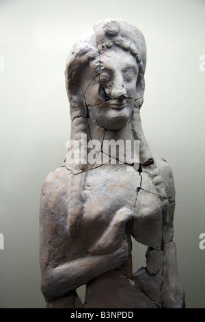 Ausgrabungsstaette der antiken Stadt Lokroi Epizephyrioi, Skulptur aus im Archaeologischen Ausstellungsstueck terre cuite(Terracotta, Nationalmuseum, Kal à Locri Banque D'Images