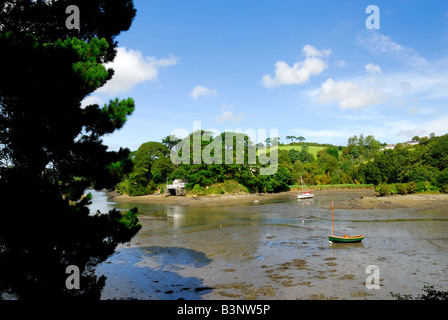 Cornish creek à St.juste à Roseland Cornwall, Banque D'Images