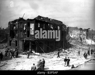 Dommages causés par les bombes PENDANT LA SECONDE GUERRE MONDIALE à Liverpool Banque D'Images