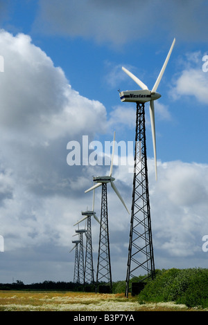 Éoliennes sur un champ Windräder einem Feld Banque D'Images