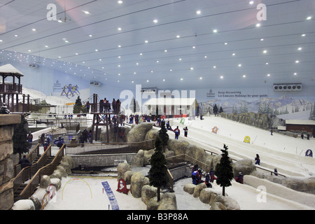 Piscine ski au centre commercial Mall of the Emirates, Dubaï Banque D'Images