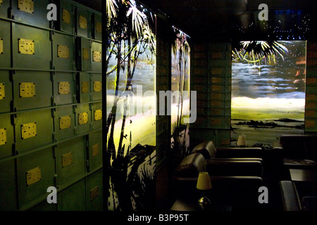 Restaurant contemporain à la mode 'Belga Queen', 32 rue de la Fosse aux Loups, Bruxelles Belgique Banque D'Images