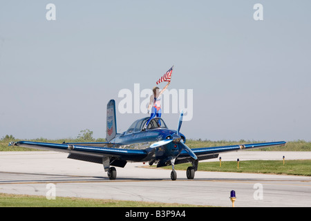 Stunt Pilot Julie Clark Banque D'Images