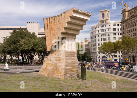 Monument à Francesc Macià Plaça de Catalunya à Barcelone Espagne Banque D'Images