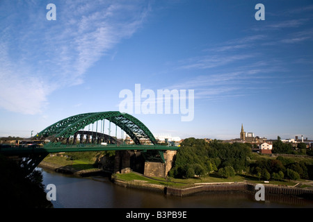 Pont de Wearmouth à Sunderland, en Angleterre. Banque D'Images