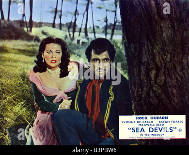 Diables de mer 1953 Coronado film avec Rock Hudson et Yvonne de Carlo Banque D'Images