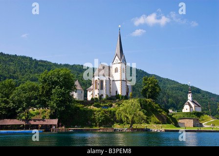 Eglise paroissiale de Saint Primus et Felician à Maria Woerth sur le lac Wörthersee, Carinthie, Autriche, Europe Banque D'Images