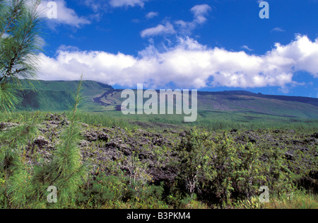 Montagne de l'Est, le Piton de la Fournaise volcan bouclier, de l'île de la Réunion, océan Indien, Afrique Banque D'Images