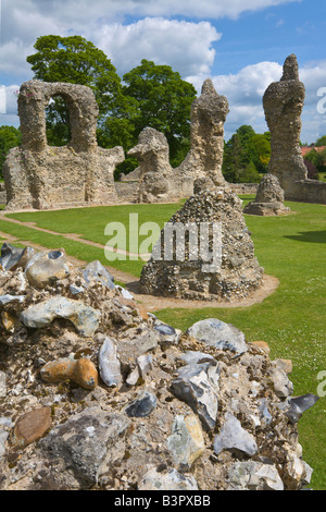Abbey ruins, Bury St Edmunds, Suffolk, Angleterre Banque D'Images