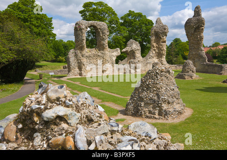Abbey ruins, Bury St Edmunds, Suffolk, Angleterre Banque D'Images