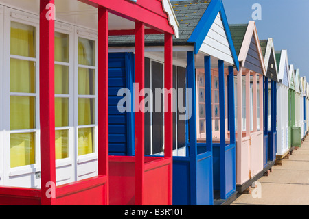 Cabines de plage, Southwold, Suffolk, Angleterre Banque D'Images