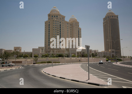 Four Seasons Hotel 5 cinq étoiles de luxe d'intérieur Doha Qatar Moyen-orient Golfe Vue extérieure Banque D'Images