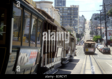 Les tramways de San Francisco Banque D'Images