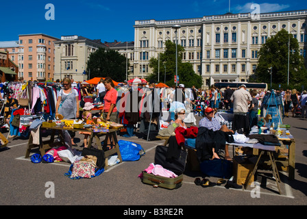 Hietalahti brocante dans le centre d'Helsinki Finlande Europe Banque D'Images