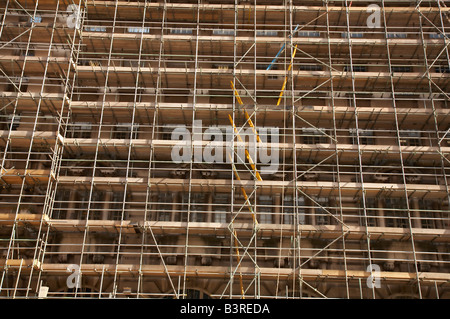 St James dans la construction d'échafaudages, Manchester UK Banque D'Images