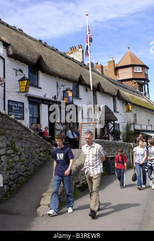 Le Rising Sun Pub et Hôtel à Lynton Lynmouth Devon N Banque D'Images