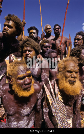 Aborigènes, l'Australie, îles Tiwi Banque D'Images