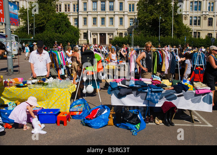 Hietalahti brocante dans le centre d'Helsinki Finlande Europe Banque D'Images