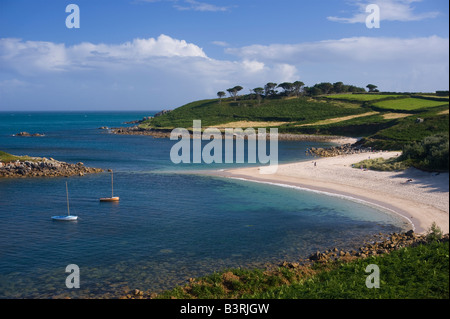 Plage à Pelistry Bay St Marys Îles Scilly England Uk Banque D'Images