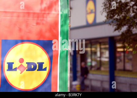 Lidl supermarché alimentaire bon marché à Bletchley Milton Keynes Banque D'Images