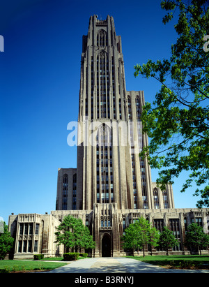 Université de Pittsburgh ; Cathedral of Learning, Pittsburgh, Pennsylvanie, USA Banque D'Images