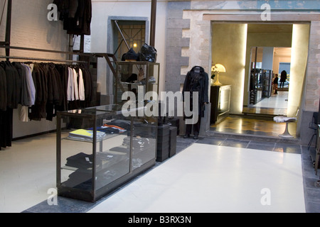 La mode haut de gamme boutique de mode indépendant 'Stijl' dans la rue Antoine Dansaert à Bruxelles, Belgique Banque D'Images