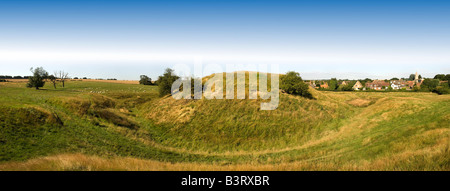 Motte et bailey château yelden home counties bedfordshire Angleterre Angleterre europe Banque D'Images