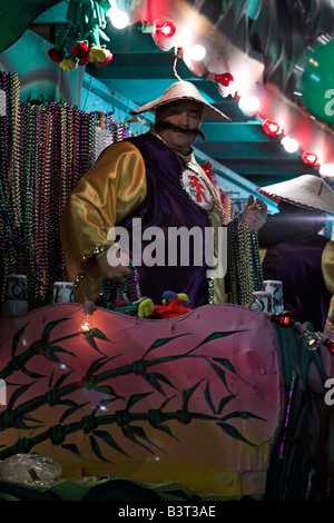 César de la coterie de Mardi Gras à Metairie, en Louisiane. (Banlieue de New Orleans) Banque D'Images