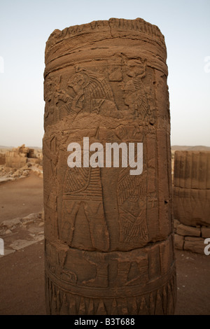 100 Temple dans la Grande Enceinte de Musawwarat es Sufra, Soudan, Afrique Banque D'Images