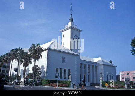 L'Hôtel de ville et centre des arts, la rue de l'Église, Hamilto,n les Bermudes Banque D'Images