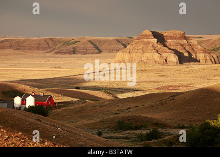 Castle Butte dans Big Muddy Valley de la Saskatchewan Banque D'Images