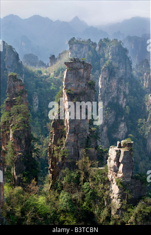 L'Asie, la Chine, la Province de Hunnan, Zhangjiajie National Forest Park. Banque D'Images