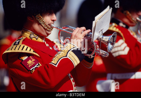 L'Angleterre, Londres, Buckingham Palace. Trumpter au changement de la Garde Banque D'Images