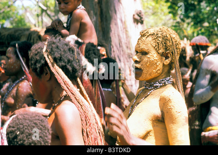 L'Océanie, l'Indonésie, l'Irian Jaya. Le Dani. Banque D'Images