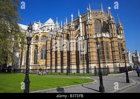 L'Angleterre, Londres, Westminster. La chapelle Henri VII, à l'extrémité est de l'abbaye de Westminster, Londres. La première abbaye a été construite ici Banque D'Images